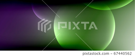 Vector abstract background liquid bubble circles on fluid gradient with shadows and light effects. Shiny design templates for text 67440562