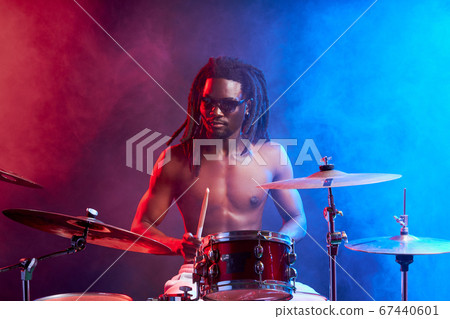 excellent african drummer man in studio excellent african drummer man in studio 67440601