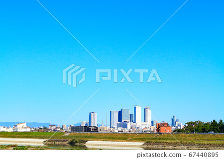 名古屋市的風景,名古屋站前建築物及其周圍 名古屋市的風景,名古屋站前建築物及其周圍 67440895
