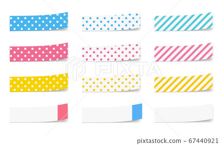 Colorful sticky notes set Colorful sticky notes set 67440921