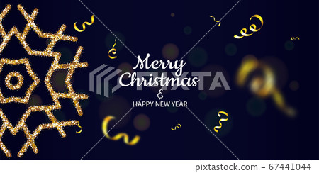 Merry Christmas and Happy New Year holiday invite poster 67441044