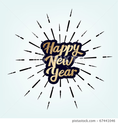 2021 Happy New Year vintage lettering text 2021 Happy New Year vintage lettering text 67441046