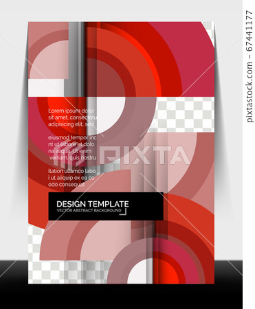 Circle design a4 flyer print template, annual report design 67441177