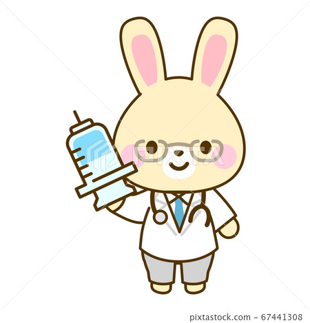 Rabbit doctor with injection for hospitals and pediatrics Rabbit doctor with injection for hospitals and pediatrics 67441308