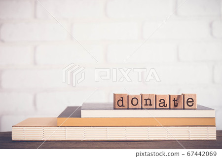 The word DONATE and blank space background, 67442069