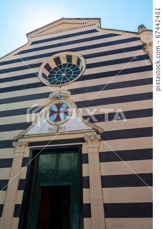 Church in Monterosso al mare in Italy, the cinque 67442481