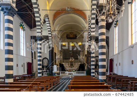 Church in Monterosso al mare in Italy, the cinque 67442485