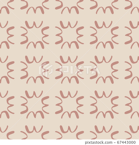 Abstract seamless pattern in pink tones with ethnic elements. Abstract seamless pattern in pink tones with ethnic elements. 67443000