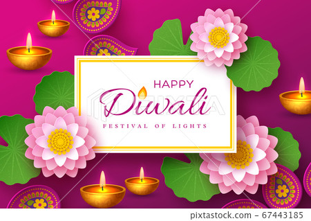 Diwali, festival of lights holiday banner. 67443185