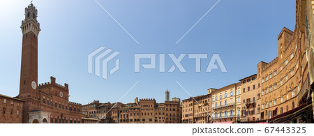 Campo square and the Campanile, Torre del Mangia Campo square and the Campanile, Torre del Mangia 67443325