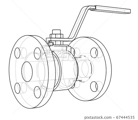 Industrial valve outline Industrial valve outline 67444535