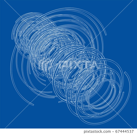 Abstract futuristic HUD object Abstract futuristic HUD object 67444537