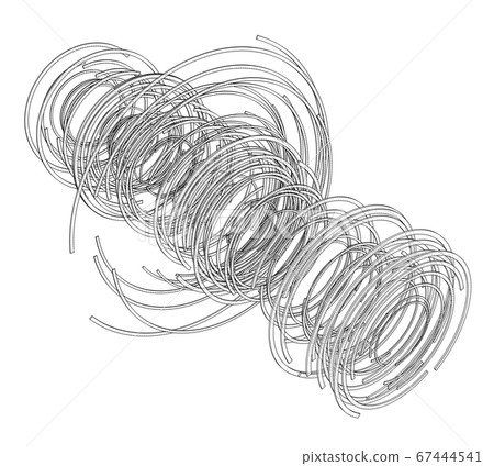 Abstract futuristic HUD object Abstract futuristic HUD object 67444541