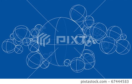 Abstract outline spheres concept 67444583