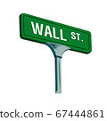Wall street sign in New York, vector illustration 67444861