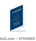 United States of America Passport Realistic vector illustration 67444865