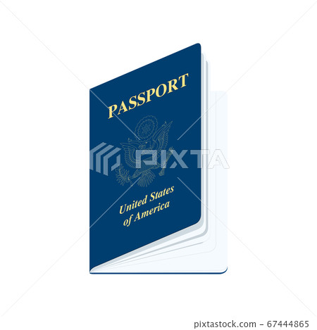 United States of America Passport Realistic vector illustration 67444865