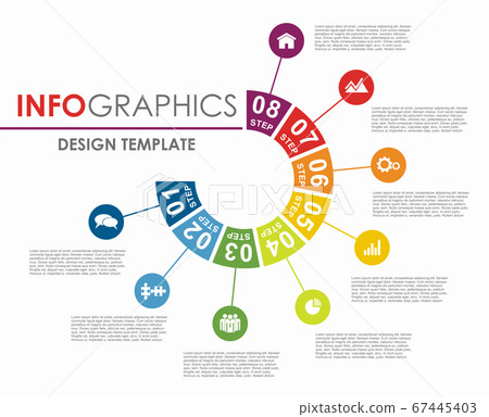 Infographic design template with place for your data. Vector illustration. 67445403