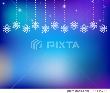 Blue winter background with snowflakes, sparkles. 67445765