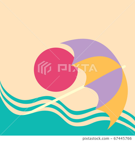 Summer vacation poster concept.. Water slide on Summer vacation poster concept.. Water slide on 67445766