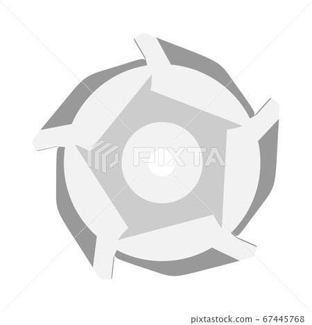 Circular saw blade on a white background. Vector 67445768