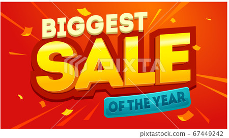 Biggest sale banner. Sale and discounts. Vector illustration Biggest sale banner. Sale and discounts. Vector illustration 67449242