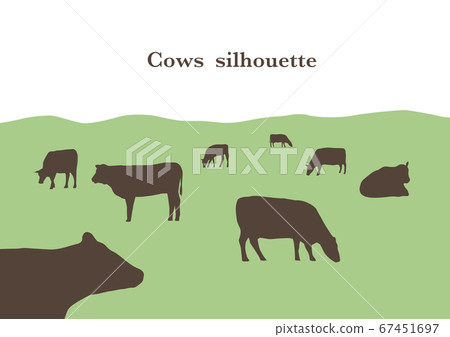 Ranch cow silhouette Ranch cow silhouette 67451697