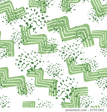 Seamless pattern with green zigzag elements and 67451941