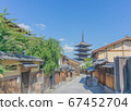 A picture of Yasaka Pagoda in Kyoto like an illustration 67452704