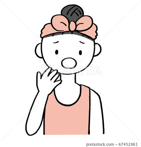 一個穿著吊帶背心的女人驚訝 67452861