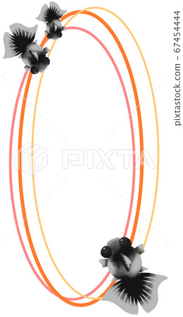 Vertical frame of gray goldfish (orange) Vertical frame of gray goldfish (orange) 67454444