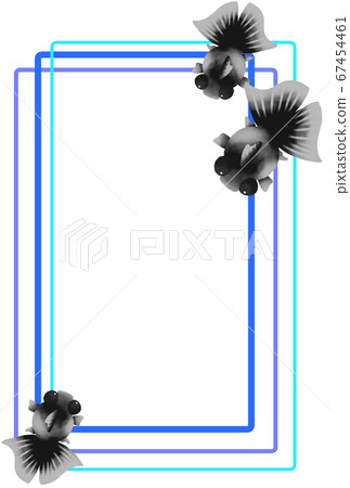 Vertical frame for blue goldfish (blue) 67454461