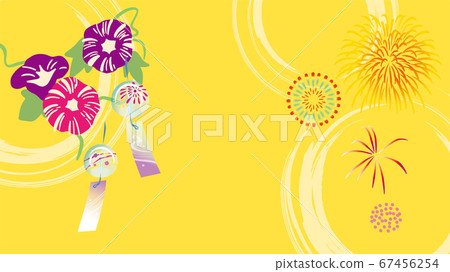 牽牛花和煙花的夏天形象 牽牛花和煙花的夏天形象 67456254