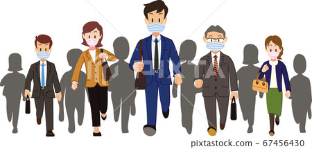 Businessmen commuting to the front 67456430