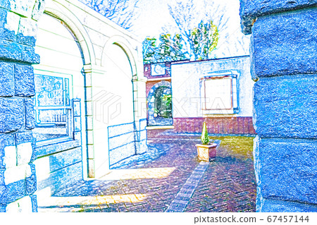 [Urban scenery] European cityscape image [Colored pencils] 67457144