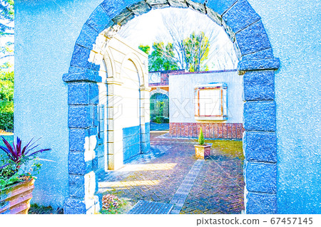 [Urban scenery] European cityscape image [Colored pencils] 67457145