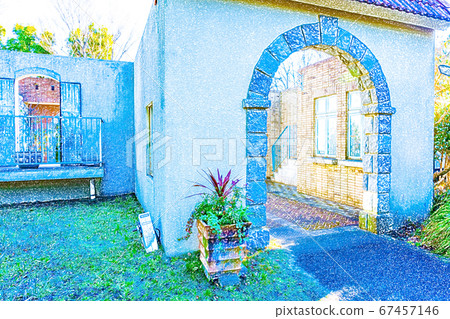 [Urban scenery] European cityscape image [Colored pencils] 67457146