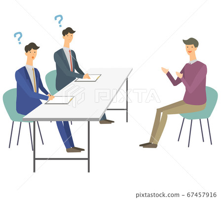 Interview job change job hunting job hunting interviewer vector illustration 67457916