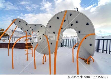 Fun winter playground in Eagle Mountain Utah 67458627