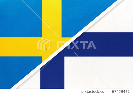 Sweden and Finland, symbol of national flags Sweden and Finland, symbol of national flags 67459471