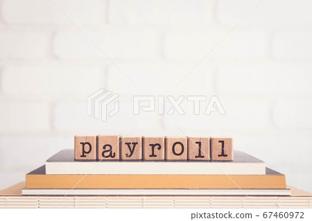 The word PAYROLL and blank space background, 67460972