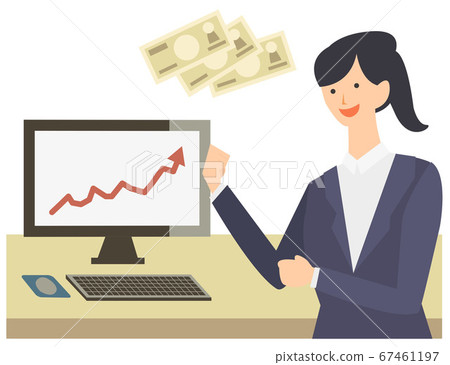 Women's illustration vector material chart exchange FX Women's illustration vector material chart exchange FX 67461197
