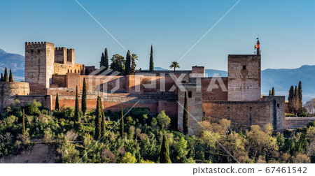View of Alhambra Palace in Granada, Spain in View of Alhambra Palace in Granada, Spain in 67461542