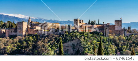 View of Alhambra Palace in Granada, Spain in View of Alhambra Palace in Granada, Spain in 67461543