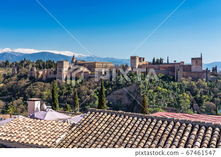 View of Alhambra Palace in Granada, Spain in View of Alhambra Palace in Granada, Spain in 67461547