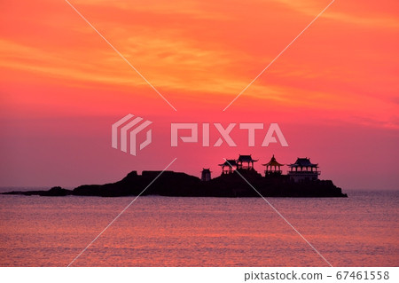 Higashima Island and Ryugu Castle from Hiyoriyama Coast 67461558