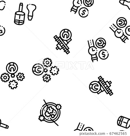 Watch Repair Service Seamless Pattern Vector Watch Repair Service Seamless Pattern Vector 67462565