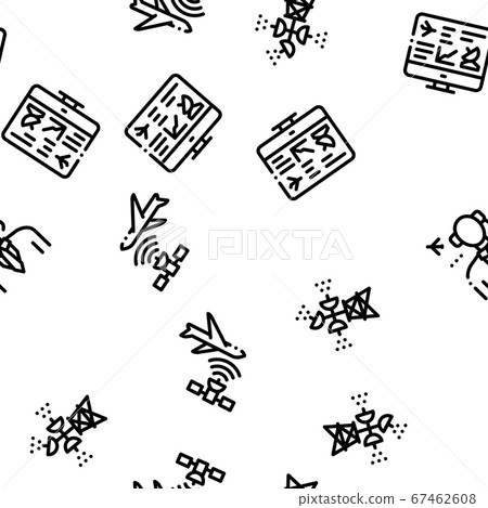 Air Navigation Tool Seamless Pattern Vector - Stock Illustration ...