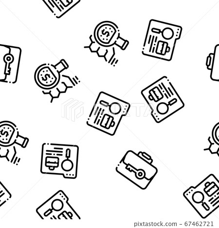 Entrepreneur Business Seamless Pattern Vector - Stock Illustration ...