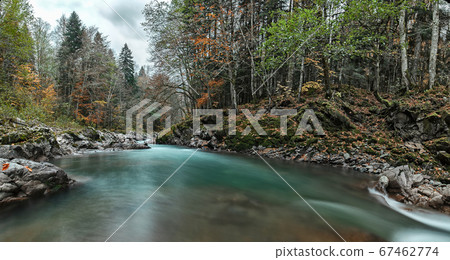 Gorge of the mountain river 67462774